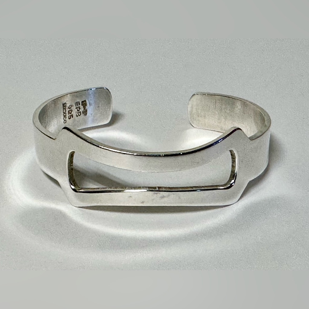 Vintage Sterling Silver Cutout Cuff Bracelet - Mexico 76$